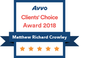 avvo clients choice award 2018 for matthew crowley