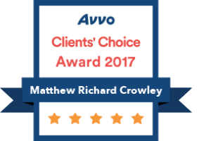 avvo clients choice award 2017 for matthew crowley